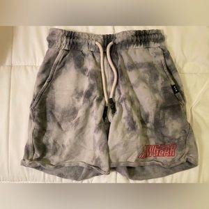mens tie dye rawgear shorts